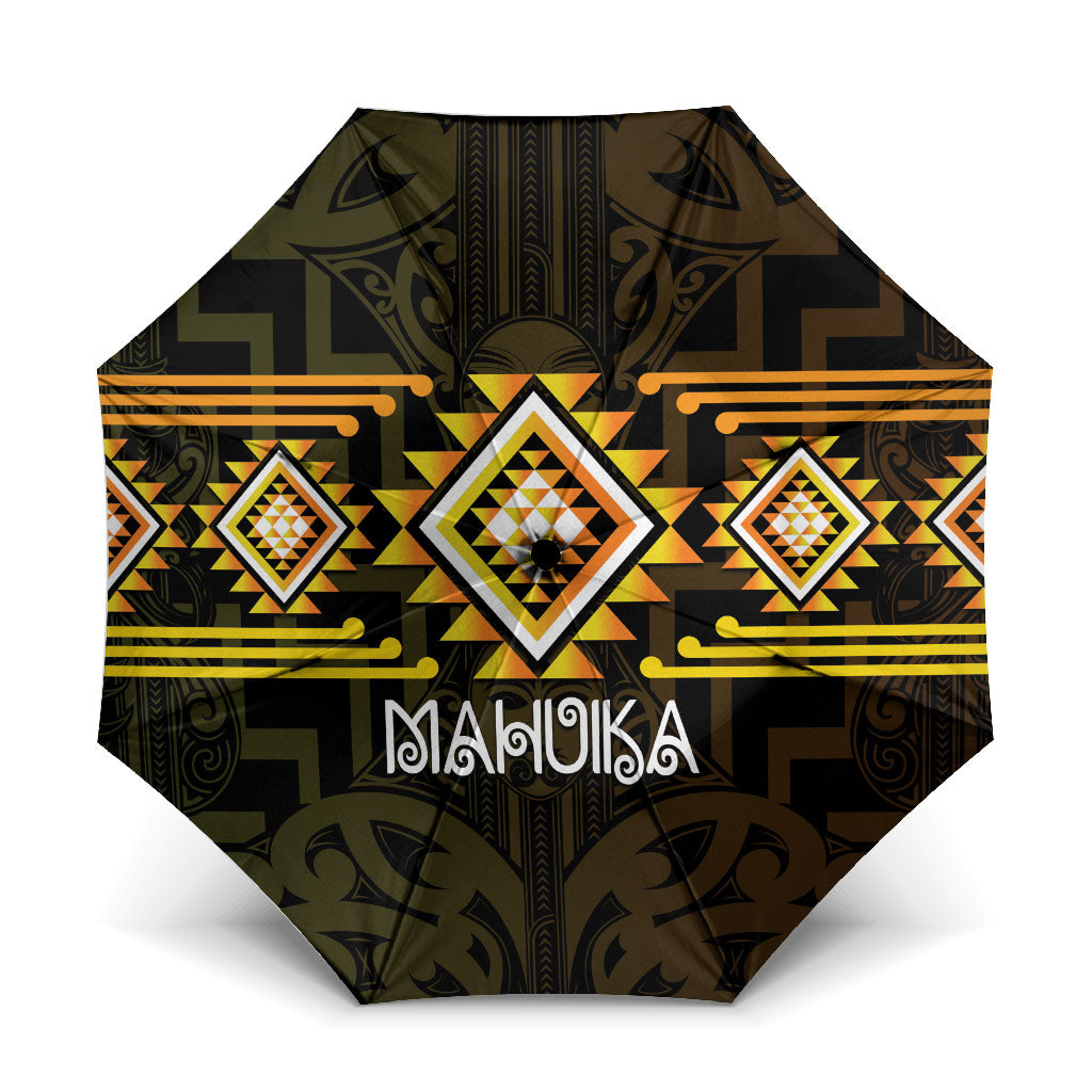 Aotearoa Atua Mahuika Umbrella Maori Goddess Of Fire Taniko Motifs