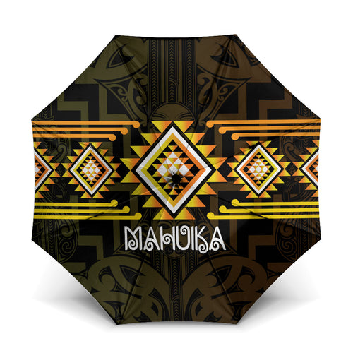 Aotearoa Atua Mahuika Umbrella Maori Goddess Of Fire Taniko Motifs