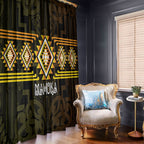 Aotearoa Atua Mahuika Window Curtain Maori Goddess Of Fire Taniko Motifs