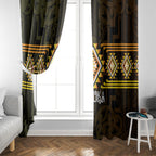 Aotearoa Atua Mahuika Window Curtain Maori Goddess Of Fire Taniko Motifs