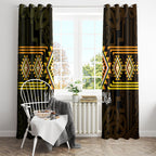 Aotearoa Atua Mahuika Window Curtain Maori Goddess Of Fire Taniko Motifs