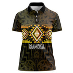 Aotearoa Atua Mahuika Personalised Women Polo Shirt Maori Goddess Of Fire Taniko Motifs