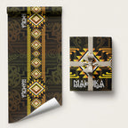 Aotearoa Atua Mahuika Wrapping Paper Maori Goddess Of Fire Taniko Motifs