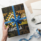 Aotearoa Atua Mahuika Wrapping Paper Maori Goddess Of Fire Taniko Motifs