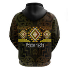 Aotearoa Atua Mahuika Personalised Zip Hoodie Maori Goddess Of Fire Taniko Motifs