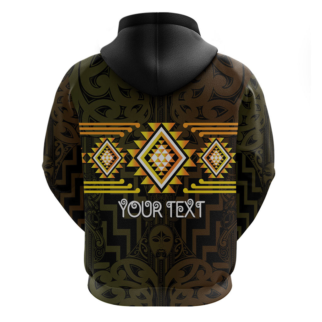 Aotearoa Atua Mahuika Personalised Zip Hoodie Maori Goddess Of Fire Taniko Motifs