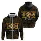 Aotearoa Atua Mahuika Personalised Zip Hoodie Maori Goddess Of Fire Taniko Motifs