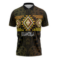 Aotearoa Atua Mahuika Personalised Zipper Polo Shirt Maori Goddess Of Fire Taniko Motifs