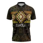 Aotearoa Atua Mahuika Personalised Zipper Polo Shirt Maori Goddess Of Fire Taniko Motifs
