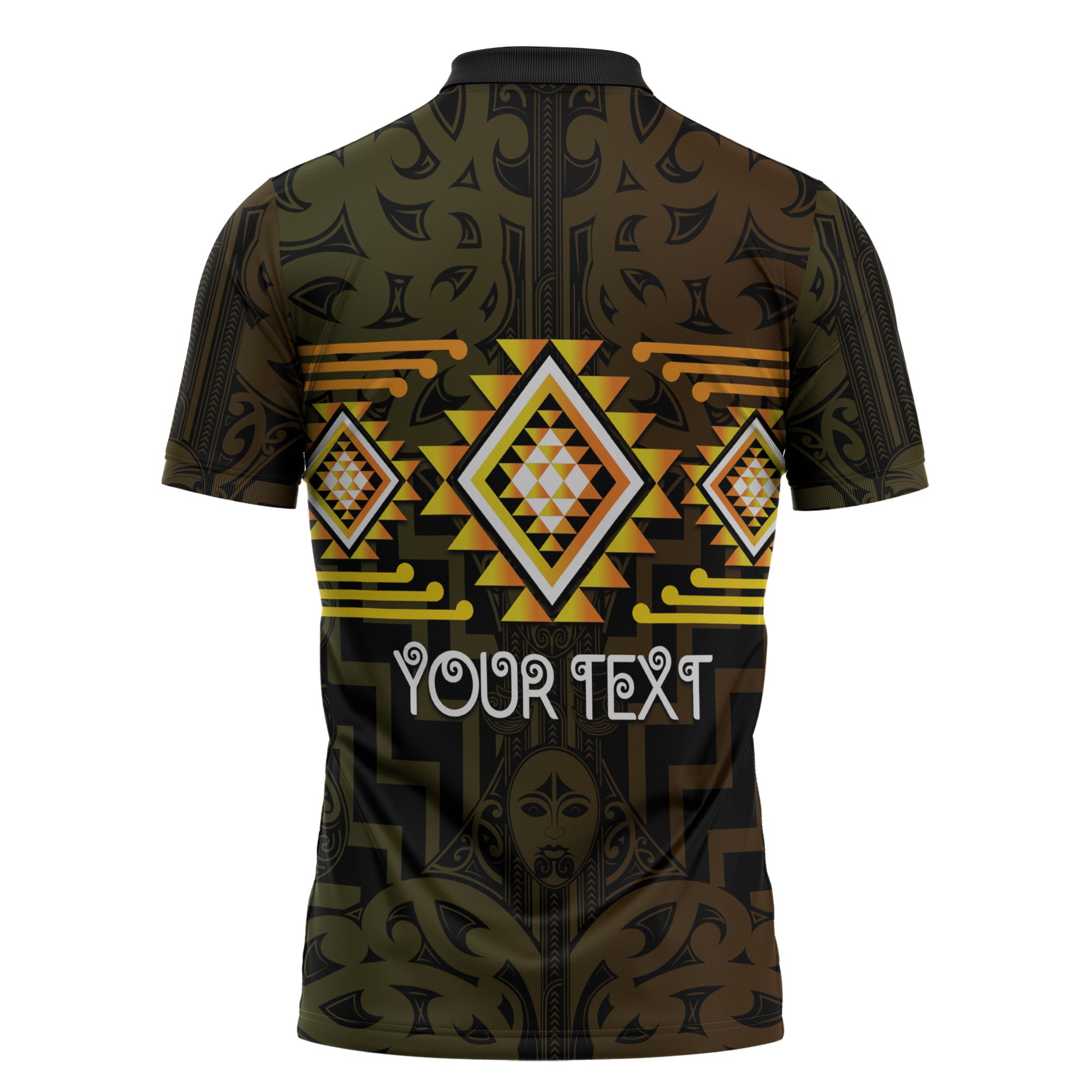 Aotearoa Atua Mahuika Personalised Zipper Polo Shirt Maori Goddess Of Fire Taniko Motifs