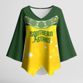 Australia Cricket Custom Kimono Sleeve Blouse Go Southern Stars Sporty Style