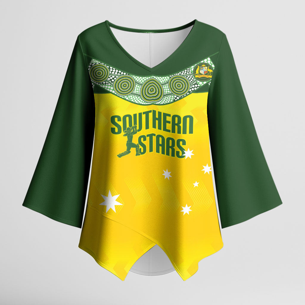 Australia Cricket Custom Kimono Sleeve Blouse Go Southern Stars Sporty Style