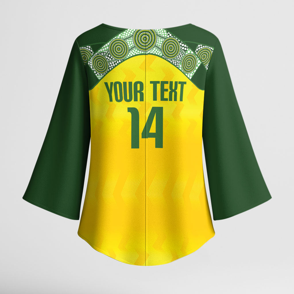 Australia Cricket Custom Kimono Sleeve Blouse Go Southern Stars Sporty Style