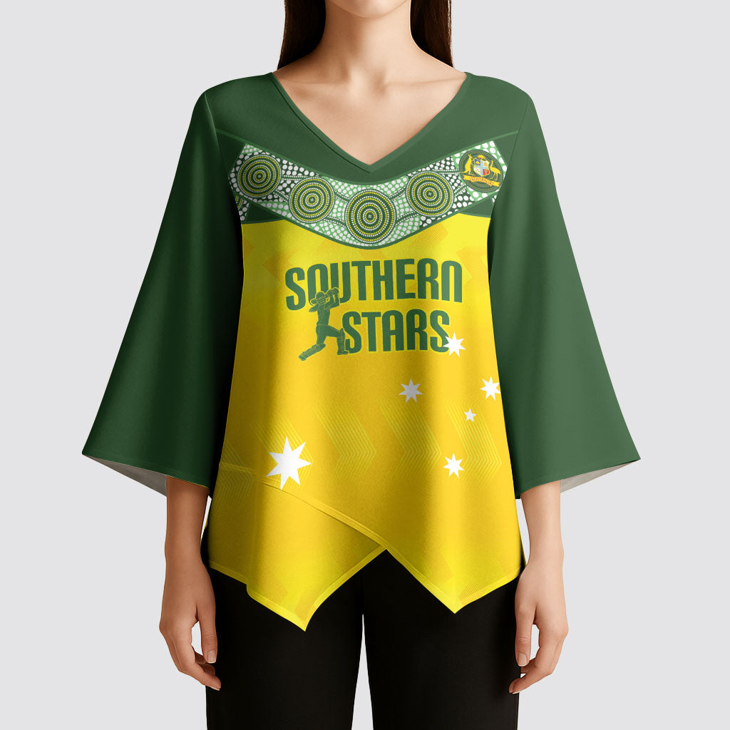 Australia Cricket Custom Kimono Sleeve Blouse Go Southern Stars Sporty Style
