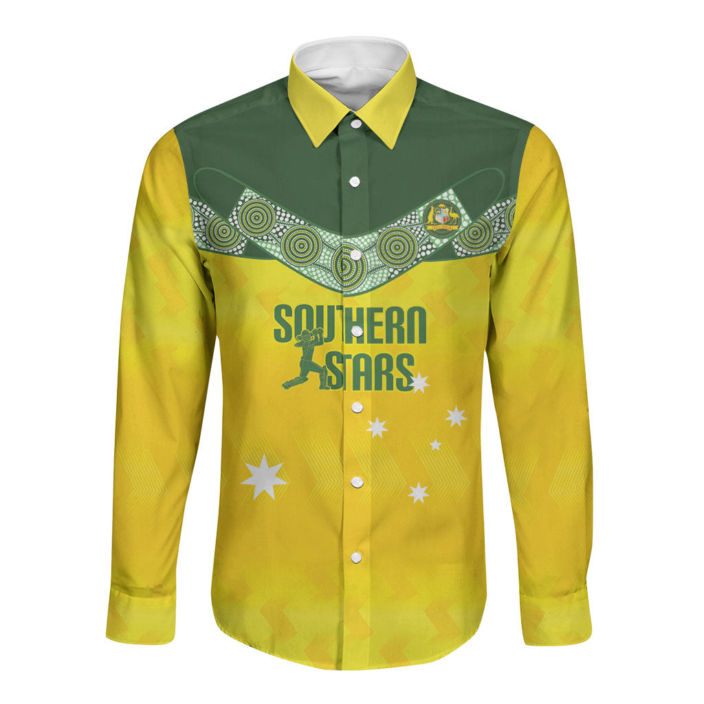 Australia Cricket Custom Long Sleeve Button Shirt Go Southern Stars Sporty Style