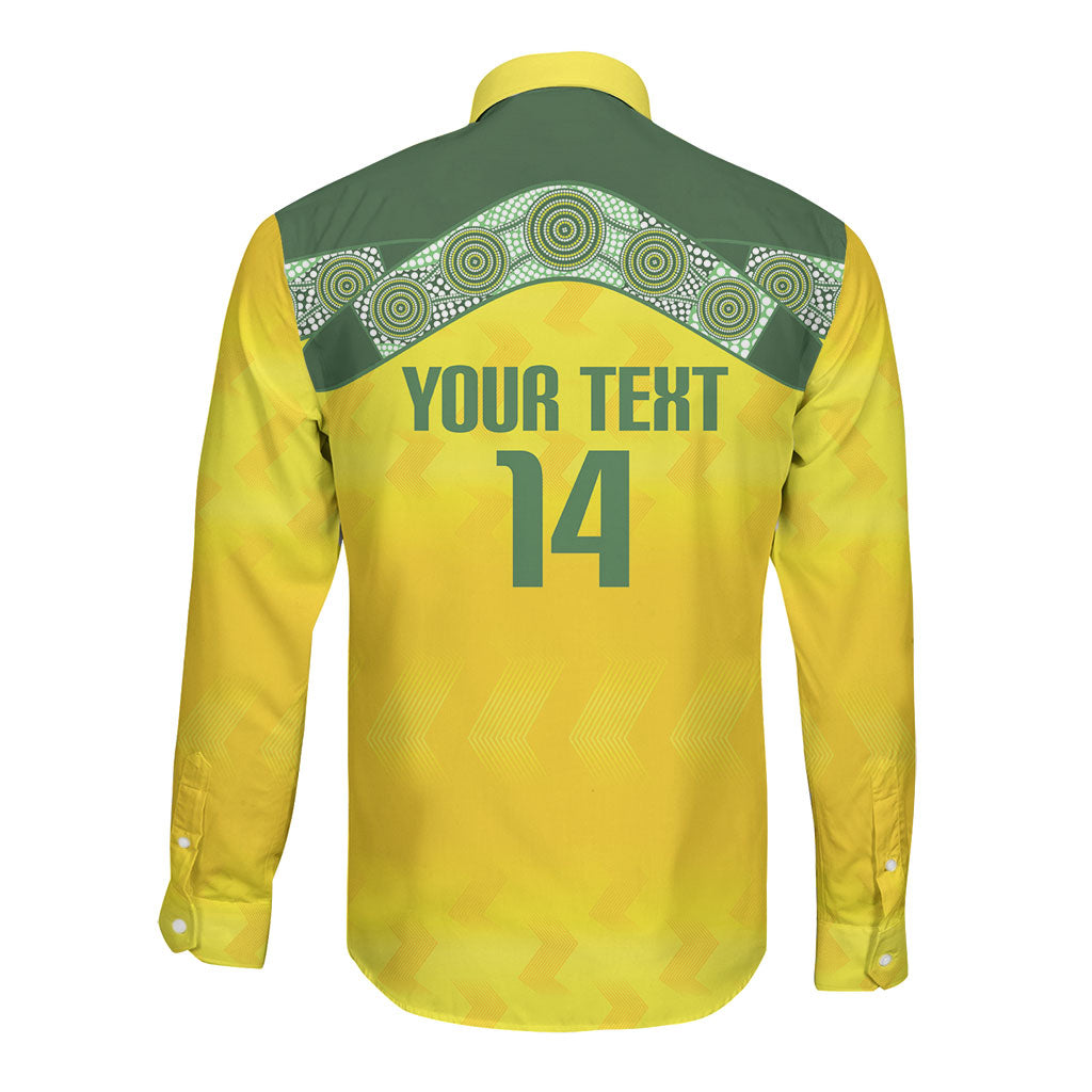 Australia Cricket Custom Long Sleeve Button Shirt Go Southern Stars Sporty Style