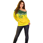 Australia Cricket Custom Off Shoulder Sweater Go Southern Stars Sporty Style