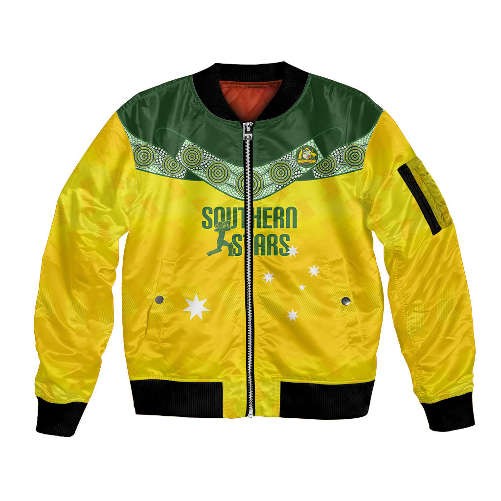 Australia Cricket Custom Sleeve Zip Bomber Jacket Go Southern Stars Sporty Style