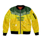 Australia Cricket Custom Sleeve Zip Bomber Jacket Go Southern Stars Sporty Style