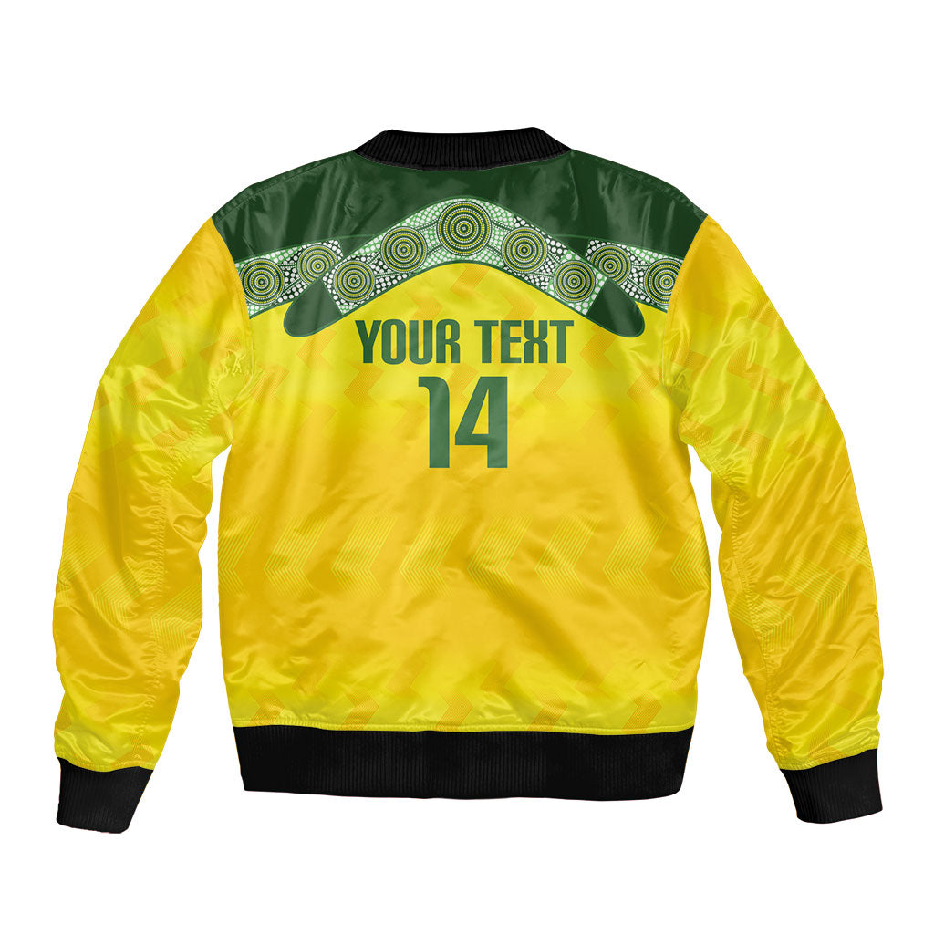 Australia Cricket Custom Sleeve Zip Bomber Jacket Go Southern Stars Sporty Style
