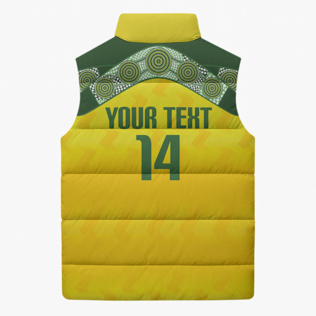 Australia Cricket Custom Sleeveless Puffer Jacket Go Southern Stars Sporty Style