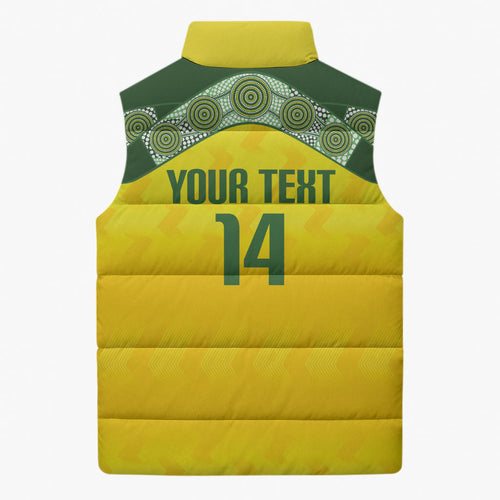 Australia Cricket Custom Sleeveless Puffer Jacket Go Southern Stars Sporty Style