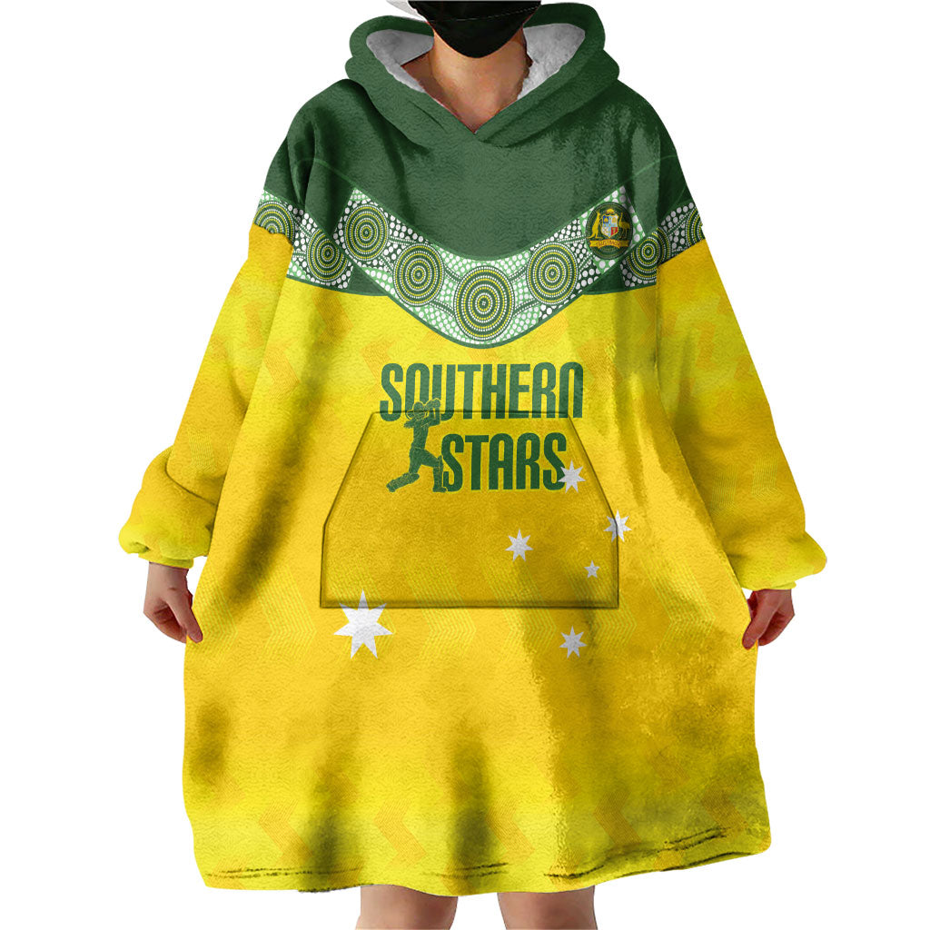 Australia Cricket Custom Wearable Blanket Hoodie Go Southern Stars Sporty Style