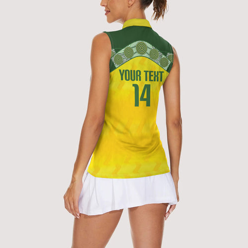 Australia Cricket Custom Women Sleeveless Polo Shirt Go Southern Stars Sporty Style