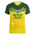 Australia Cricket Custom Women V-Neck T-Shirt Go Southern Stars Sporty Style