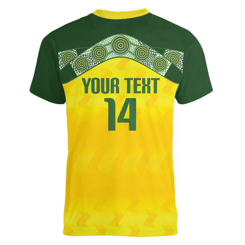 Australia Cricket Custom Women V-Neck T-Shirt Go Southern Stars Sporty Style
