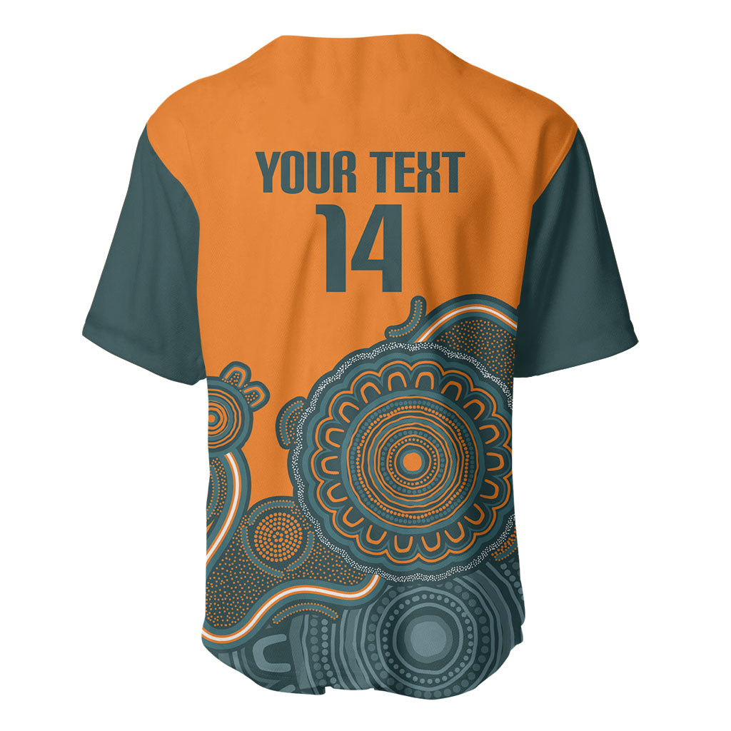 Australia Rugby Sevens Custom Baseball Jersey Go Aussie Women's 7s Aboriginal Art