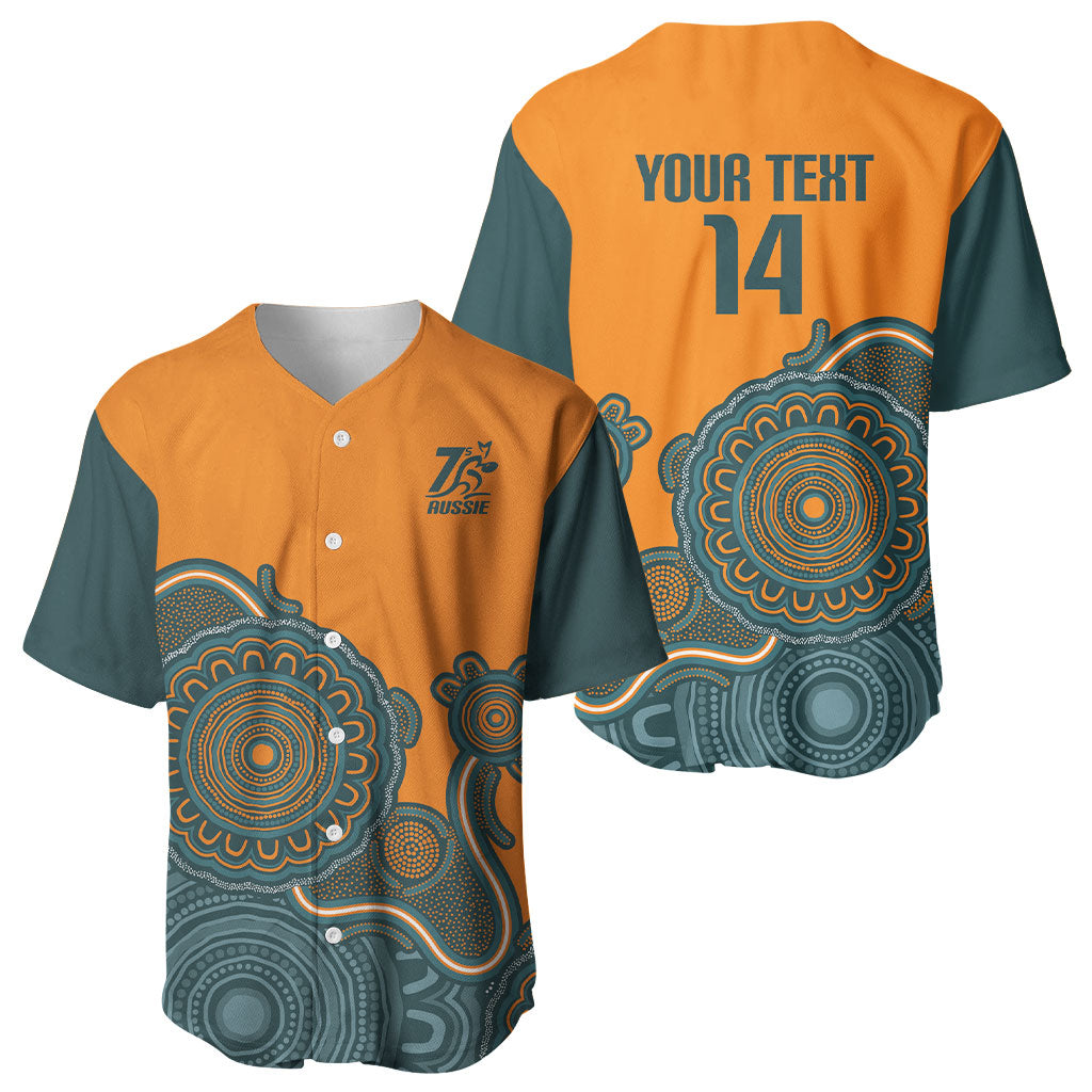 Australia Rugby Sevens Custom Baseball Jersey Go Aussie Women's 7s Aboriginal Art