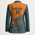 Australia Rugby Sevens Custom Blazer Go Aussie Women's 7s Aboriginal Art