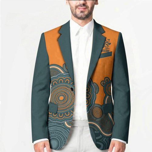 Australia Rugby Sevens Custom Blazer Go Aussie Women's 7s Aboriginal Art