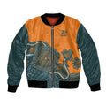 Australia Rugby Sevens Custom Bomber Jacket Go Aussie Women's 7s Aboriginal Art