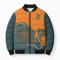 Australia Rugby Sevens Custom Bomber Puffer Jacket Go Aussie Women's 7s Aboriginal Art