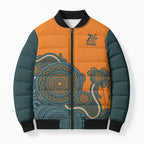 Australia Rugby Sevens Custom Bomber Puffer Jacket Go Aussie Women's 7s Aboriginal Art