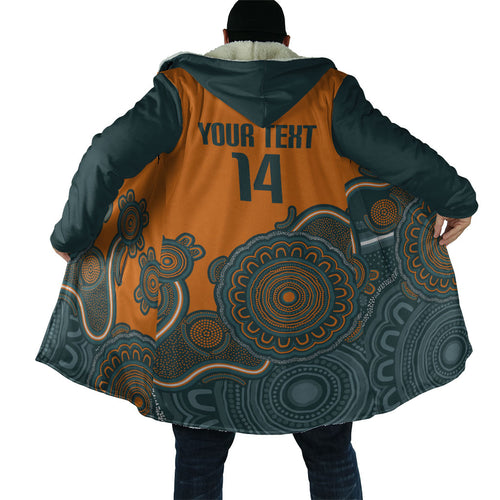 Australia Rugby Sevens Custom Cloak Go Aussie Women's 7s Aboriginal Art