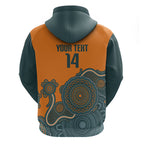 Australia Rugby Sevens Custom Hoodie Go Aussie Women's 7s Aboriginal Art