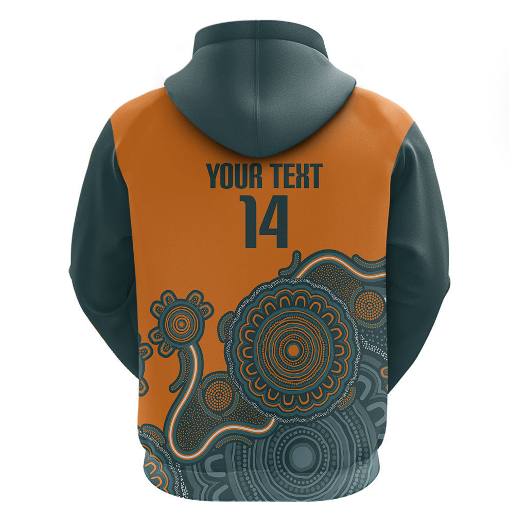 Australia Rugby Sevens Custom Hoodie Go Aussie Women's 7s Aboriginal Art