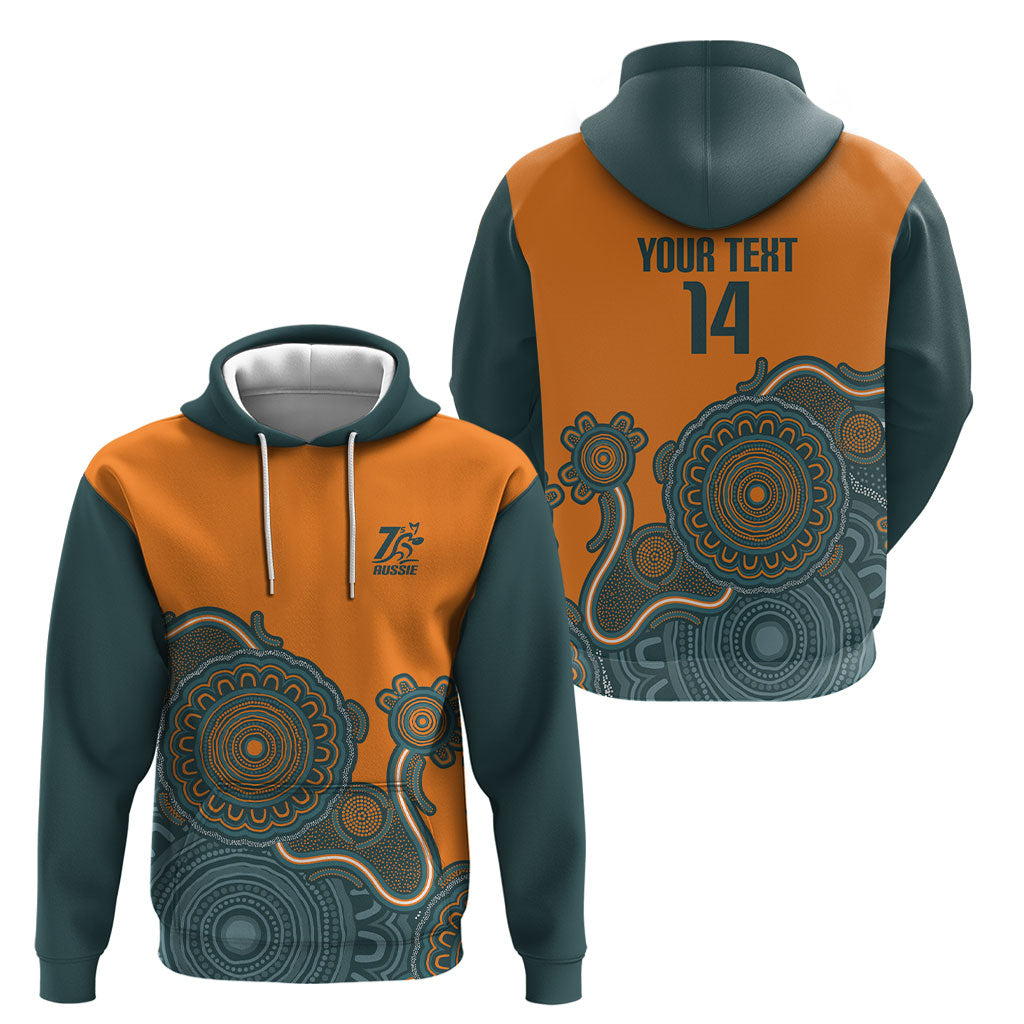 Australia Rugby Sevens Custom Hoodie Go Aussie Women's 7s Aboriginal Art