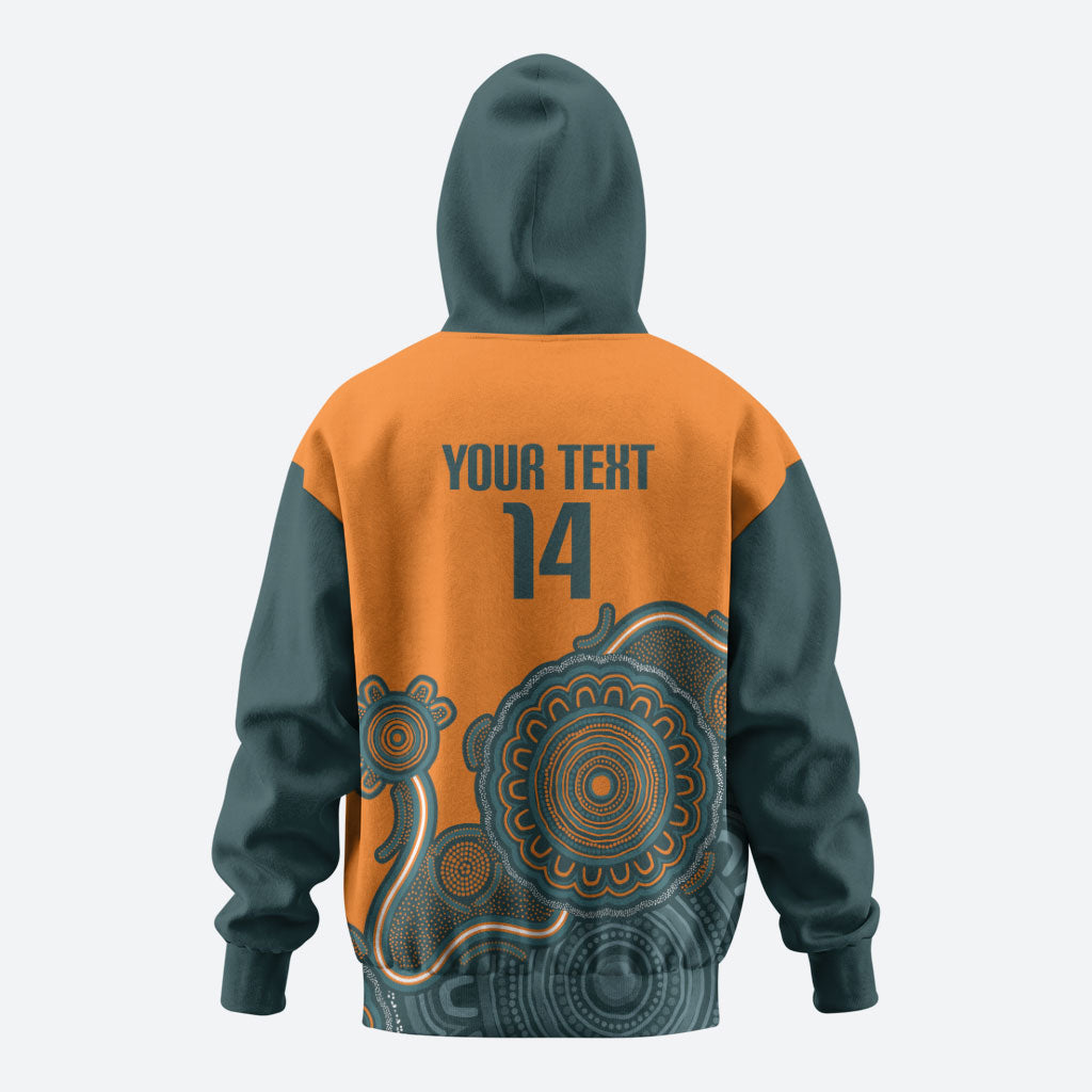 Australia Rugby Sevens Custom Hoodie Go Aussie Women's 7s Aboriginal Art
