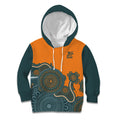 Australia Rugby Sevens Custom Kid Hoodie Go Aussie Women's 7s Aboriginal Art