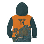 Australia Rugby Sevens Custom Kid Hoodie Go Aussie Women's 7s Aboriginal Art