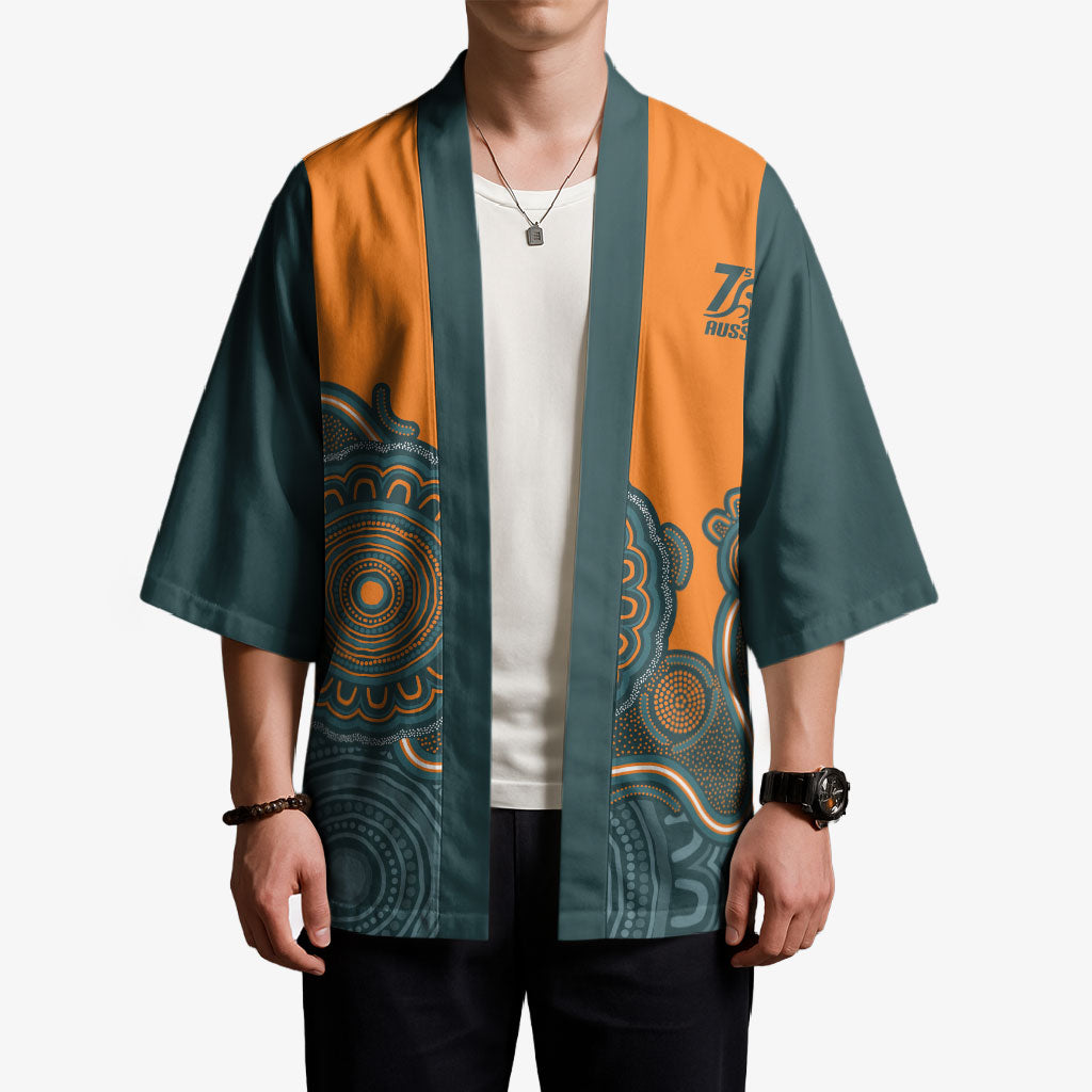 Australia Rugby Sevens Custom Kimono Go Aussie Women's 7s Aboriginal Art