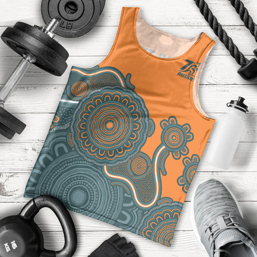 Australia Rugby Sevens Custom Men Tank Top Go Aussie Women's 7s Aboriginal Art