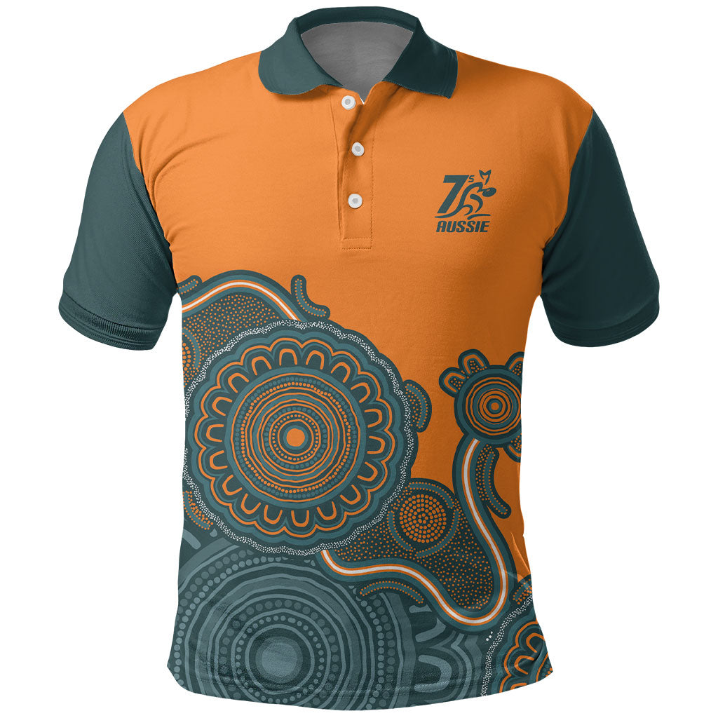 Australia Rugby Sevens Custom Polo Shirt Go Aussie Women's 7s Aboriginal Art