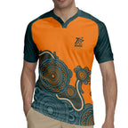 Australia Rugby Sevens Custom Rugby Jersey Go Aussie Women's 7s Aboriginal Art