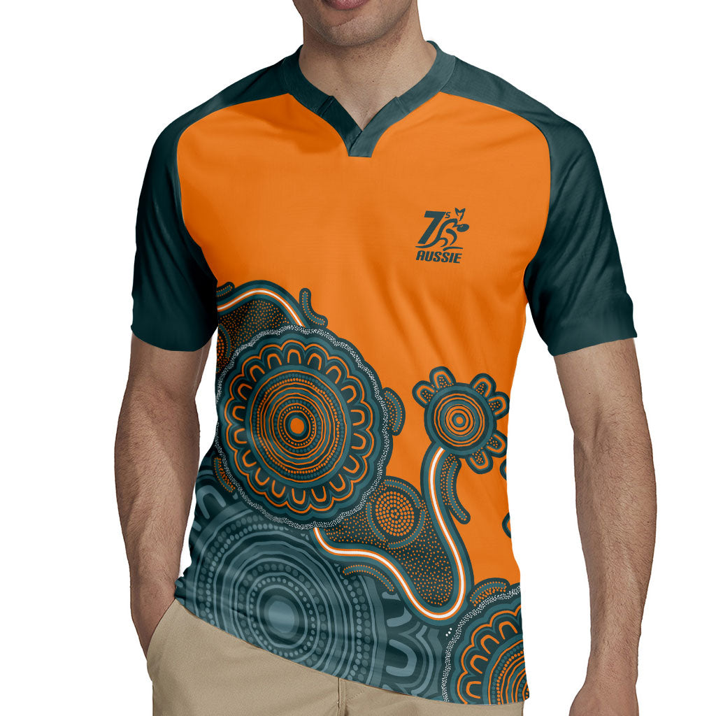 Australia Rugby Sevens Custom Rugby Jersey Go Aussie Women's 7s Aboriginal Art