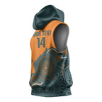 Australia Rugby Sevens Custom Sleeveless Hoodie Go Aussie Women's 7s Aboriginal Art
